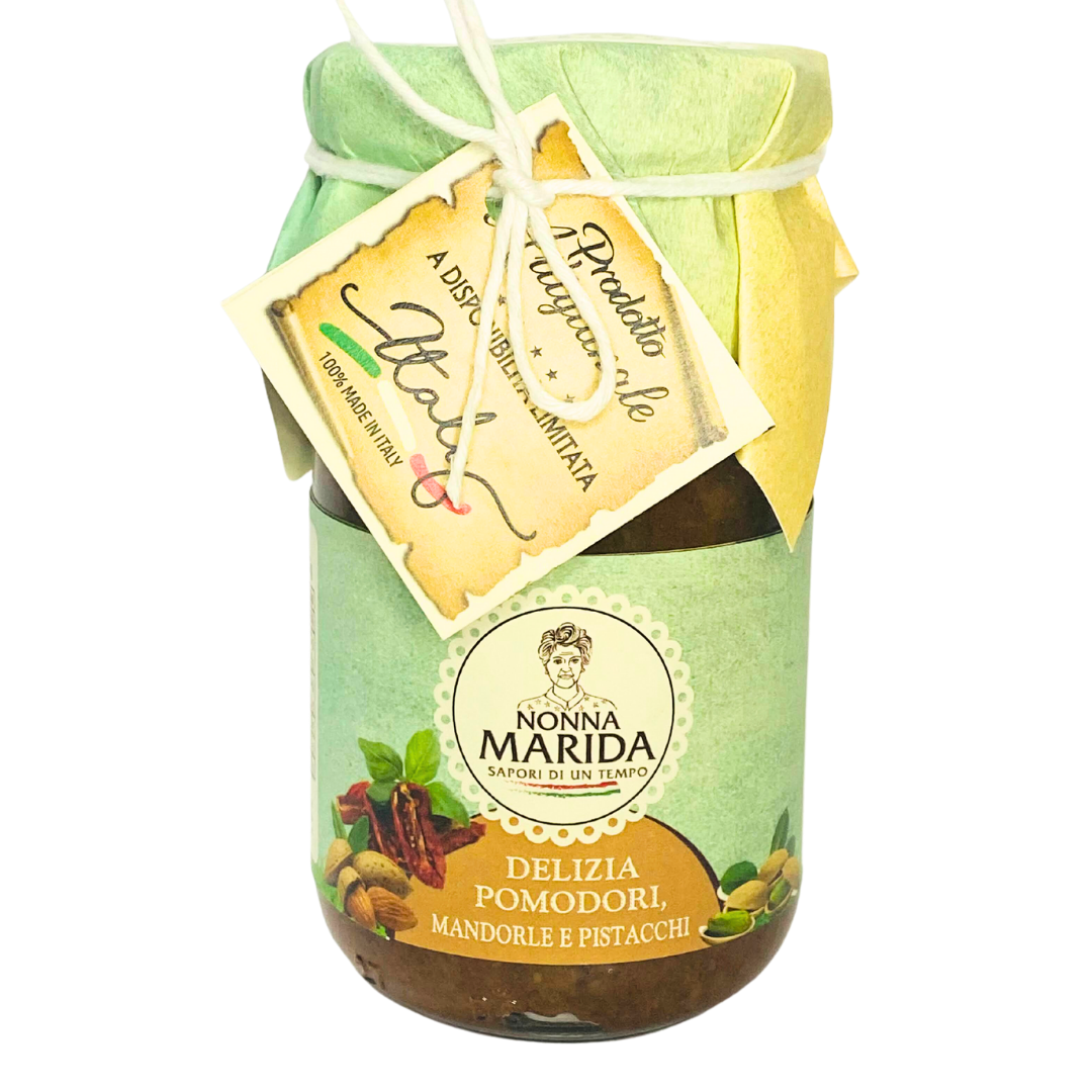delizia-pomodori-mandorle-pistacchi DELIZIA POM. MANDO. E PISTACCHI 212 ML - obrazek 1